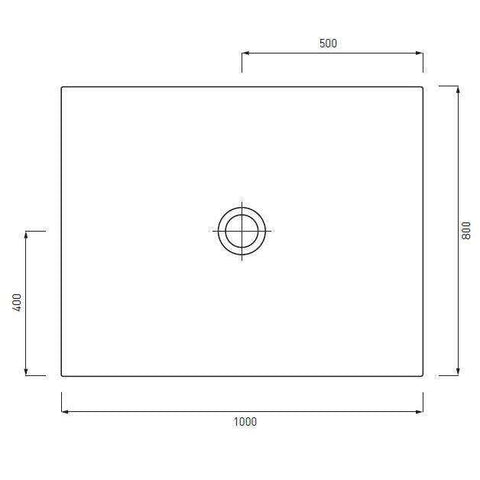 CINQUANTA PIATTO DOCCIA 80X100 H5 TALCO CIELO PD580100TL-Archigo.it