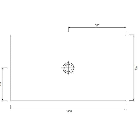 CINQUANTA PIATTO DOCCIA 80X140 H5 BIANCO CIELO PD580140-Archigo.it