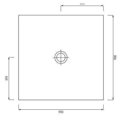 CINQUANTA PIATTO DOCCIA QUADRATO 90X90 H5 NERO CIELO PD59090N-Archigo.it