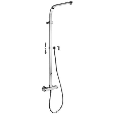 COLONNA CITY RETTANGOLARE SENZA SOFFIONE SENZA DOCCIA CON FX SILVER. SENZA DEV.+ LEQ269RCR  PAFFONI ZCOL665CRX-Archigo.it