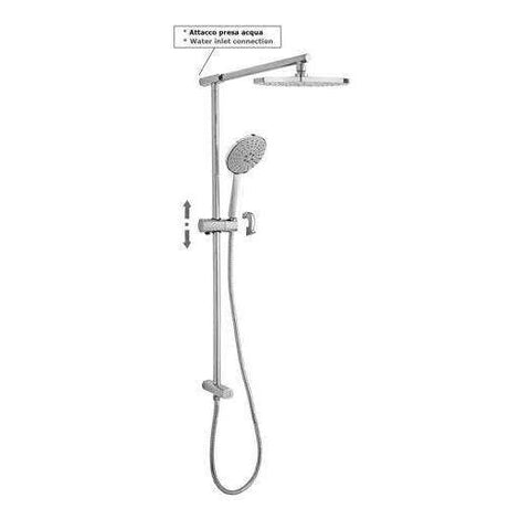COLONNA DOCCIA FISSA UP CON PRESA ACQUA + FLX D.A.+ SOF.MASTER + DOC.GIADA SENZA MISCELATORE CROMO PAFFONI ZCOL687CR-Archigo.it