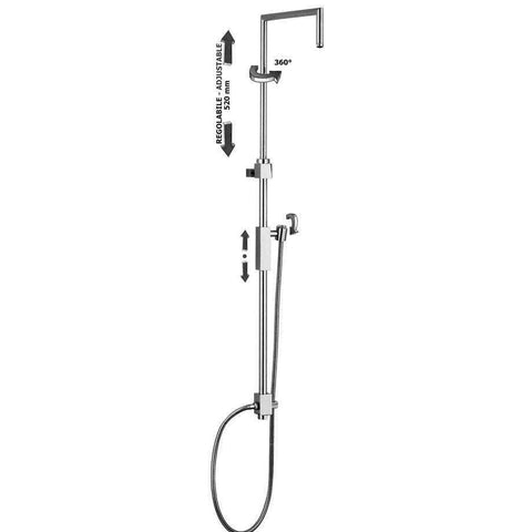 COLONNA REGOLATORE SYNCRO PLUS CON DEV SENZA DOCCIA SENZA SOFFIONE CON FLEX OTTONE SENZA MISCELATORE  PAFFONI ZCOL615CRX-Archigo.it