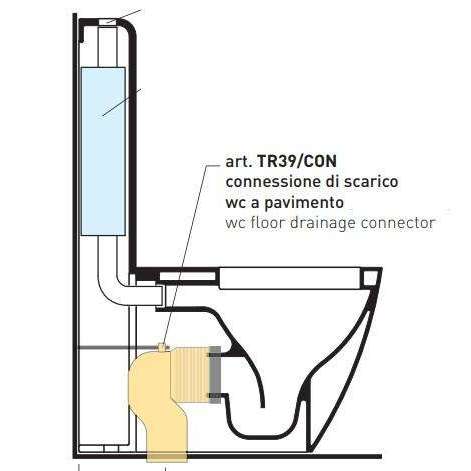 CONNESSIONE PER TR39 E UNA/WC  FLAMINIA TR39/CON-Archigo.it