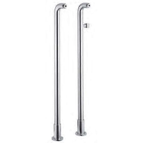 COPPIA COLONNA A PAVIMENTO H.890 MM. D.38 +FISS. SENZA SUPP. DOCCIA BRONZATO PAFFONI ZACC215BR-Archigo.it