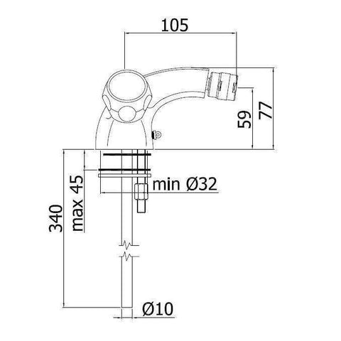 DA131 DANUBIO GRUPPO BIDET MONOFORO CROMATO PAFFONI-Archigo.it
