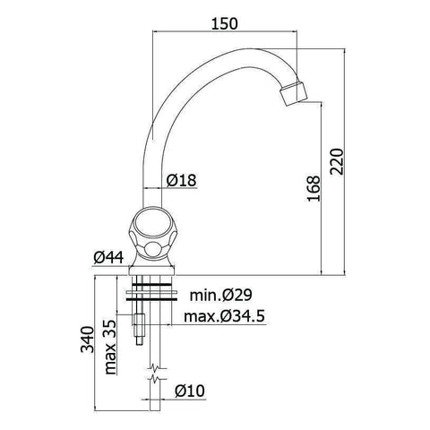 DA180 DANUBIO GRUPPO LAVELLO MONOFORO CROMATO PAFFONI-Archigo.it
