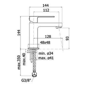 EF071 EFFE MISCELATORE MONOCOMANDO LAVABO SENZA SCARICO CROMATO PAFFONI-Archigo.it