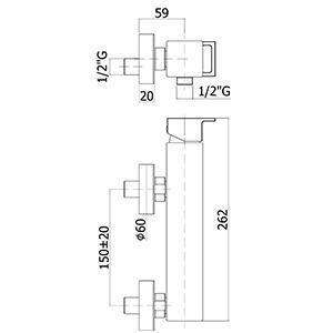 EF168D EFFE MISCELATORE MONOCOMANDO ESTERNO DOCCIA CON DUPLEX CROMATO PAFFONI-Archigo.it