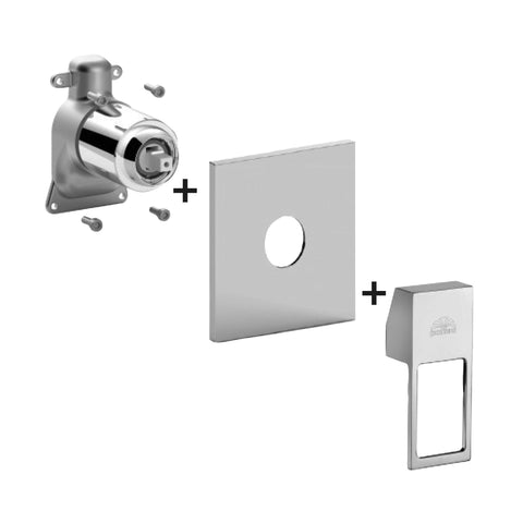 EFBOX010 EFFE PARTE ESTERNA MISCELATORE INCASSO DOCCIA CROMATO PAFFONI-Archigo.it