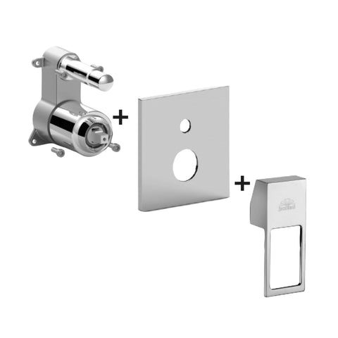 EFBOX015 EFFE PARTE ESTERNA MISCELATORE INCASSO DOCCIA CON DEVIATORE CROMATO PAFFONI-Archigo.it