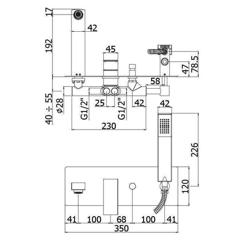 EL001 ELLE MISCELATORE MONOCOMANDO INCASSO VASCA CROMATO PAFFONI-Archigo.it