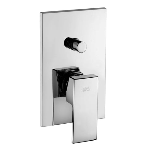 EL015 ELLE MISCELATORE MONOCOMANDO INCASSO DOCCIA CON DEVIATORE CROMATO E PIASTRA INOX PAFFONI-Archigo.it