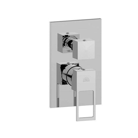 EL018 MISCELATORE DOCCIA INCASSO LEVA ELLE CROMATO CON PIASTRA INOX PAFFONI-Archigo.it