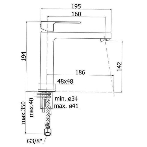 EL074 ELLE MISCELATORE MONOCOMANDO LAVABO SENZA SCARICO CROMATO PAFFONI-Archigo.it