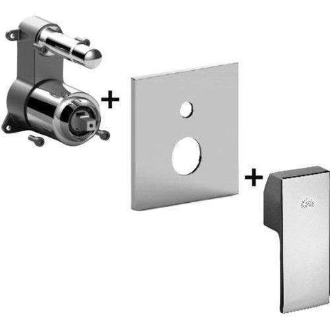 ELBOX015 ELLE PARTE ESTERNA MISCELATORE INCASSO DOCCIA CON DEVIATORE CROMATO PAFFONI-Archigo.it