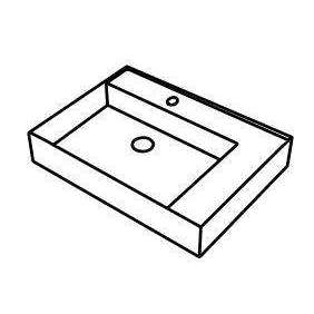 ENJOY + AMEDEO LAVABO RETTANGOLARE 70 DA APPOGGIO FANGO CIELO EJLAA70FN-Archigo.it
