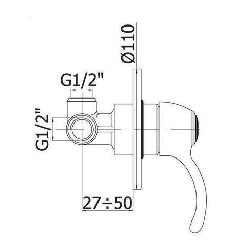 FA011 FLAVIA MISCELATORE MONOCOMANDO INCASSO DOCCIA BRONZATO PAFFONI-Archigo.it