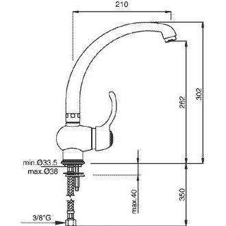 FA181 FLAVIA MISCELATORE MONOCOMANDO LAVELLO BRONZATO PAFFONI-Archigo.it