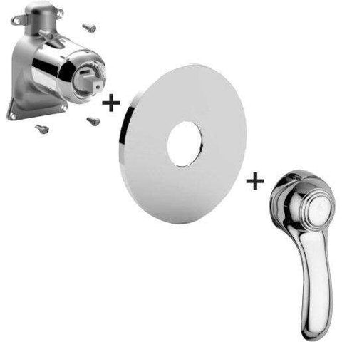 FABOX010 FLAVIA PARTE ESTERNA MISCELATORE INCASSO DOCCIA CROMATO PAFFONI-Archigo.it