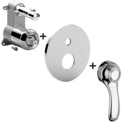 FABOX015 FLAVIA PARTE ESTERNA MISCELATORE INCASSO DOCCIA CON DEVIATORE CROMATO PAFFONI-Archigo.it