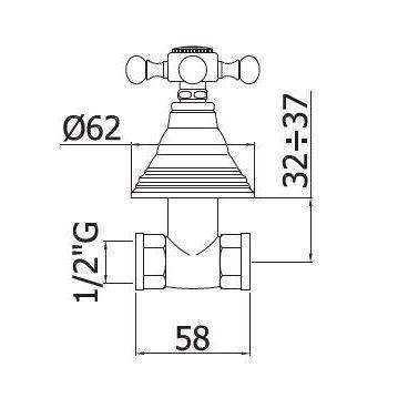 FBLV010 BELINDA RUBINETTO INCASSO DIRITTO ø1/2" CROMATO PAFFONI-Archigo.it
