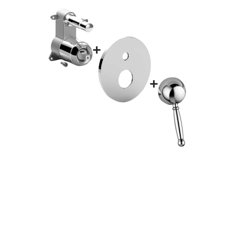 GIBOX015 GIORGIA PARTE ESTERNA MISCELATORE INCASSO DOCCIA CON DEVIATORE CROMATO PAFFONI-Archigo.it