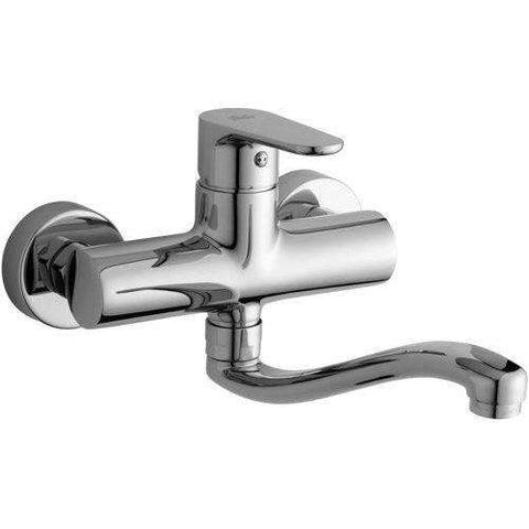 GR161 GREEN MISCELATORE MONOCOMANDO LAVALLO A PARETE CROMATO PAFFONI-Archigo.it