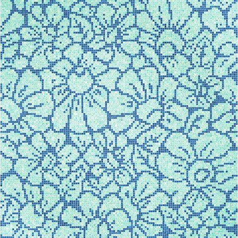 GRAPHIC FLOWERS BLEU  DECORI 10 BISAZZA CON KIT DI INSTALLAZIONE 06001578VLK-Archigo.it