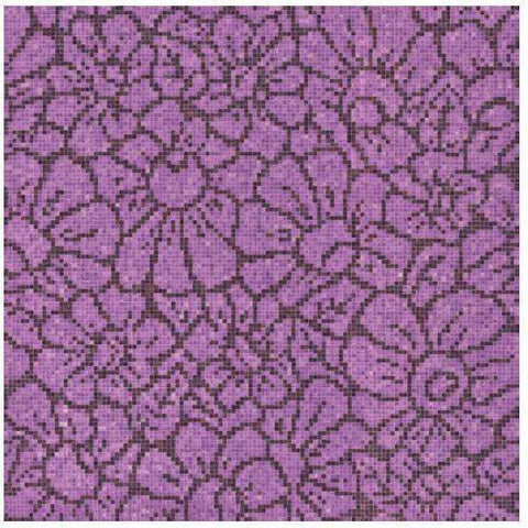 GRAPHIC FLOWERS PURPLE  DECORI 10 BISAZZA CON KIT DI INSTALLAZIONE 06001576VLK-Archigo.it