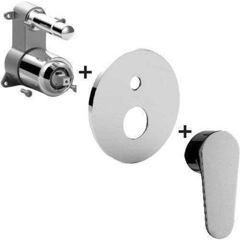 GRBOX015 GREEN PARTE ESTERNA MISCELATORE INCASSO DOCCIA CROMATO PAFFONI-Archigo.it