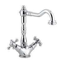 GRUPPO MONOFORO LAVABO SCARICO AUTOMATICO 1'1/4 BELINDA CROMO + GOLD FINISH PAFFONI FBLV075CO-Archigo.it