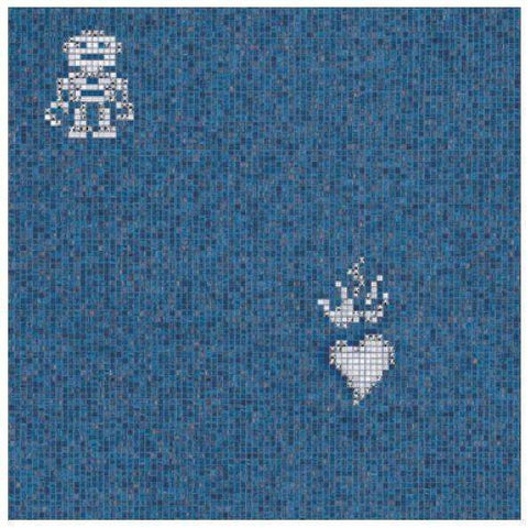 HEARTS & ROBOTS BLUE  DECORI 10 BISAZZA CON KIT DI INSTALLAZIONE 06001461VLK-Archigo.it