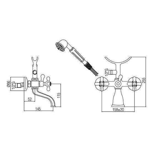 IRV022 IRIS GRUPPO VASCA ESTERNO LUSSO CROMO/GOLDEN FLASH PAFFONI-Archigo.it