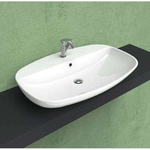 LAVABO 85 NUDA 2 PER RUBINETTERIA ANTRACITE  FLAMINIA 5081ANT-Archigo.it