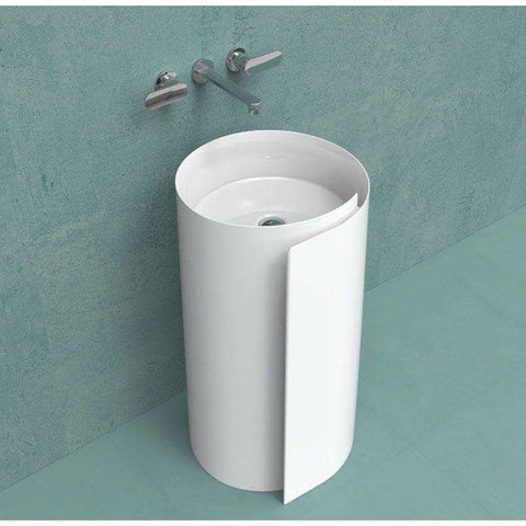LAVABO MONOROLL 44 PARETE LATTE  FLAMINIA MR44PLAT-Archigo.it
