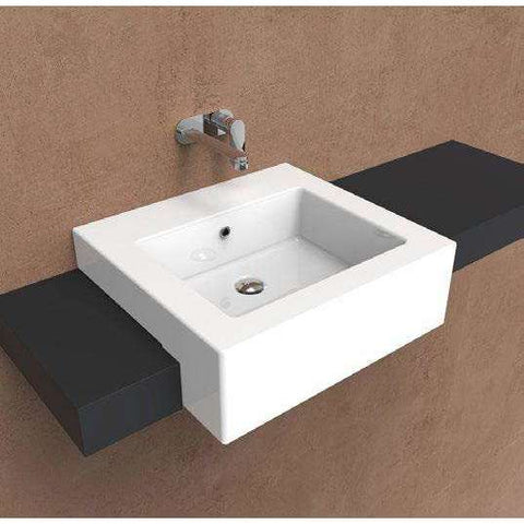 LAVABO SEMINCASSO ACQUAGRANDE 60X55 BIANCO  FLAMINIA 5053-Archigo.it