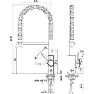 LEA176 LEVEL MISCELATORE MONOCOMANDO LAVELLO PROFESSIONAL CROMATO PAFFONI-Archigo.it