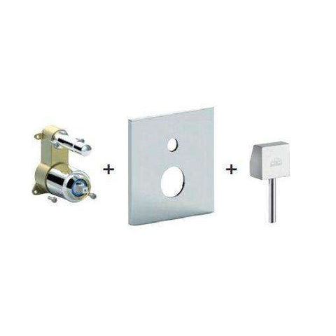 LEABOX015 LEVEL PARTE ESTERNA MISCELATORE INCASSO DOCCIA CON DEVIATORE CROMATO PAFFONI-Archigo.it