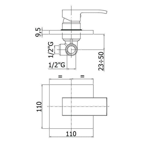 LEC010 LEVEL MISCELATORE MONOCOMANDO INCASSO DOCCIA CROMATO CON PIASTRA ABS PAFFONI-Archigo.it