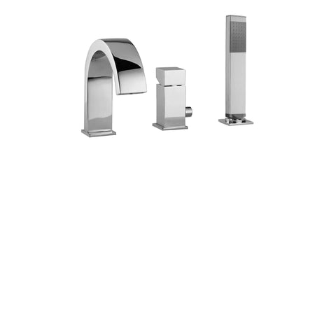 LEC040 LEVEL MISCELATORE BORDO VASCA 3FORI STEEL PAFFONI-Archigo.it