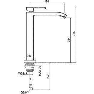 LES188 LEVEL MISCELATORE MONOCOMANDO LAVELLO CROMATO PAFFONI-Archigo.it