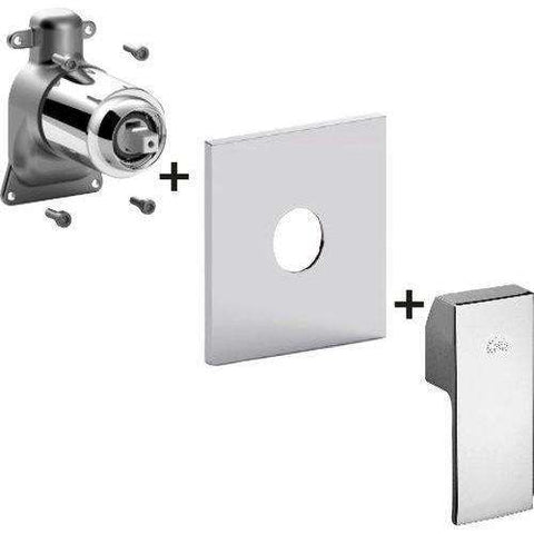 LESBOX010 LEVEL PARTE ESTERNA MISCELATORE INCASSO DOCCIA CROMATO PAFFONI-Archigo.it