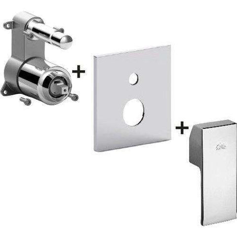 LESBOX015 LEVEL PARTE ESTERNA MISCELATORE INCASSO DOCCIA CON DEVIATORE CROMATO PAFFONI-Archigo.it