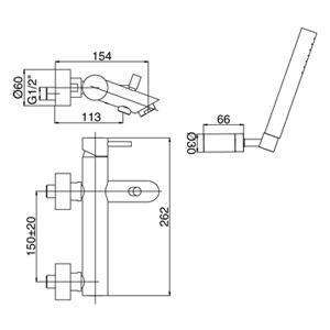 LIG023 LIGHT MISCELATORE MONOCOMANDO ESTERNO VASCA CON DUPLEX CROMATO PAFFONI-Archigo.it