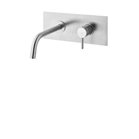 LIG101 LIGHT MISCELATORE LAVABO INCASSO 2FORI STEEL E PIASTRA INOX PAFFONI-Archigo.it