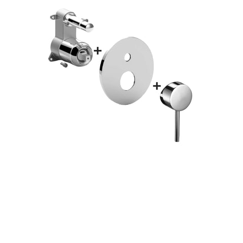 LIGBOX015 LIGHT PARTE ESTERNA MISCELATORE INCASSO DOCCIA CON DEVIATORE CROMATO PAFFONI-Archigo.it