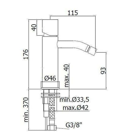 LIGX131 LIGHT MISCELATORE MONOCOMANDO BIDET CROMATO PAFFONI-Archigo.it