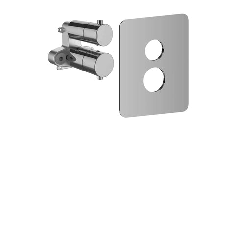 LIQBOX516 LIGHT PARTE ESTERNA TERMOSTATICA INCASSO DOCCIA CROMO PAFFONI-Archigo.it