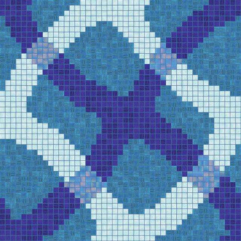 MIRAGE BLUE  DECORI 20 BISAZZA CON KIT DI INSTALLAZIONE 06001417VLK-Archigo.it