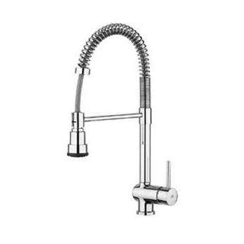 MISCELATORE CUCINA PROFESSIONAL DOCCIA CILINDRICA REGOLATORE CON VALVOLA STICK STEEL LOOKING PAFFONI SK176ST-Archigo.it